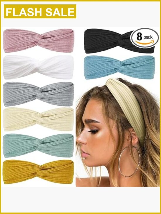 Non Slip Twist Hairbands for Short Hair - 8 Pack main image 4